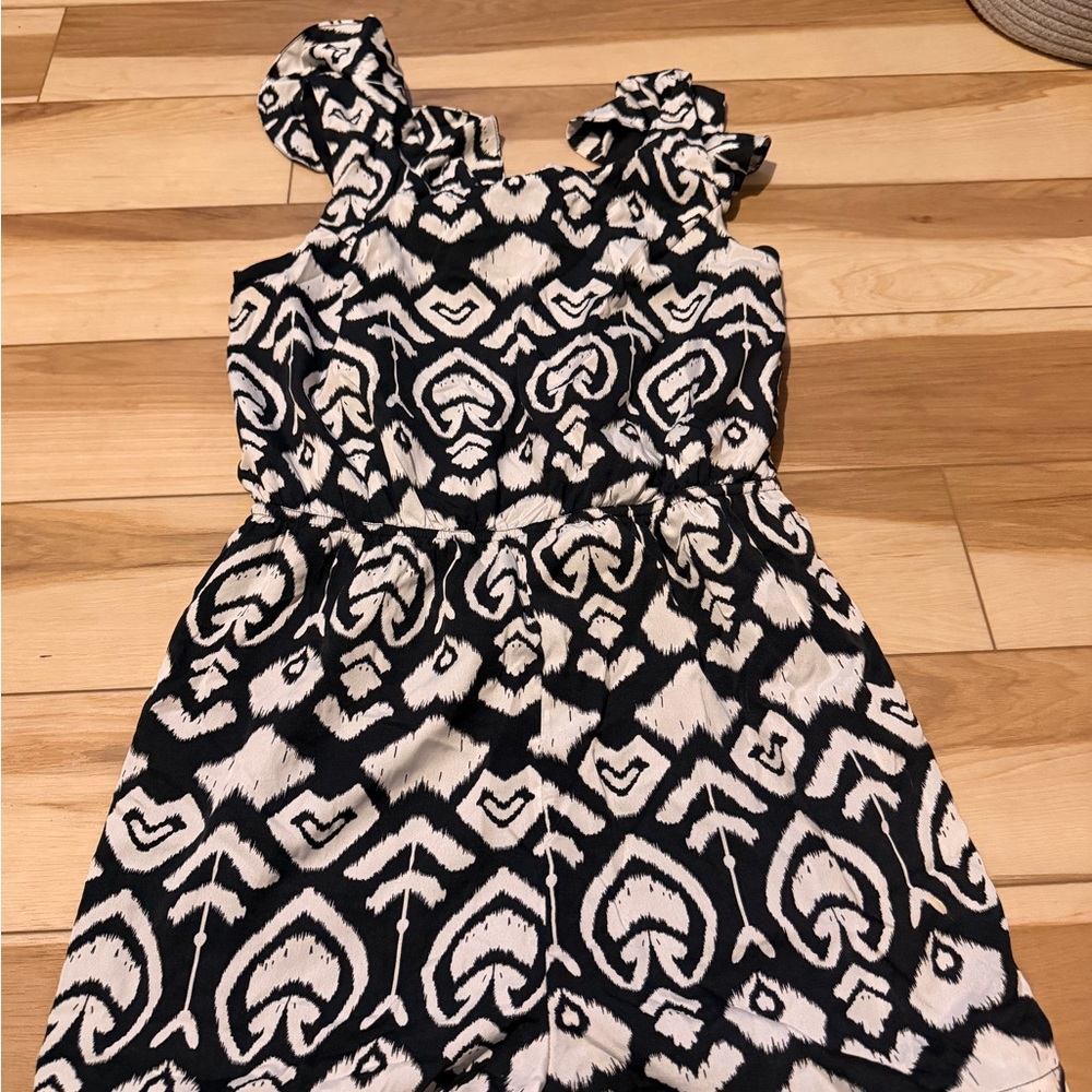 Charlotte Russe Black and White Patterned Jumpsuit